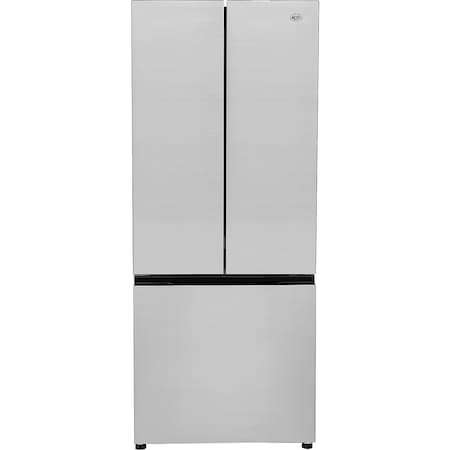 Nexel Refrigerator & Freezer Combo, 16 Cu. Ft., French Doors, Stainless Steel 243228